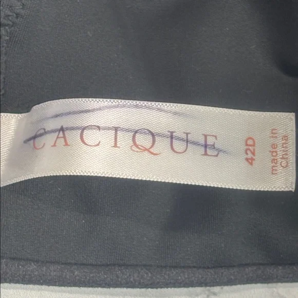 NWOT Cacique Lane Bryant Full Coverage Bra Black Lightly Lined UNDERWIRE 42D - Picture 8 of 10